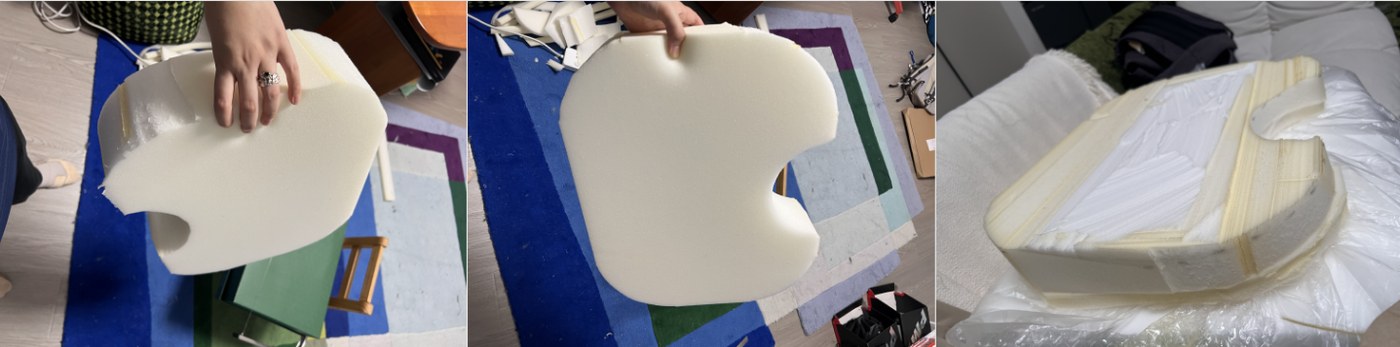 Foam cutting result