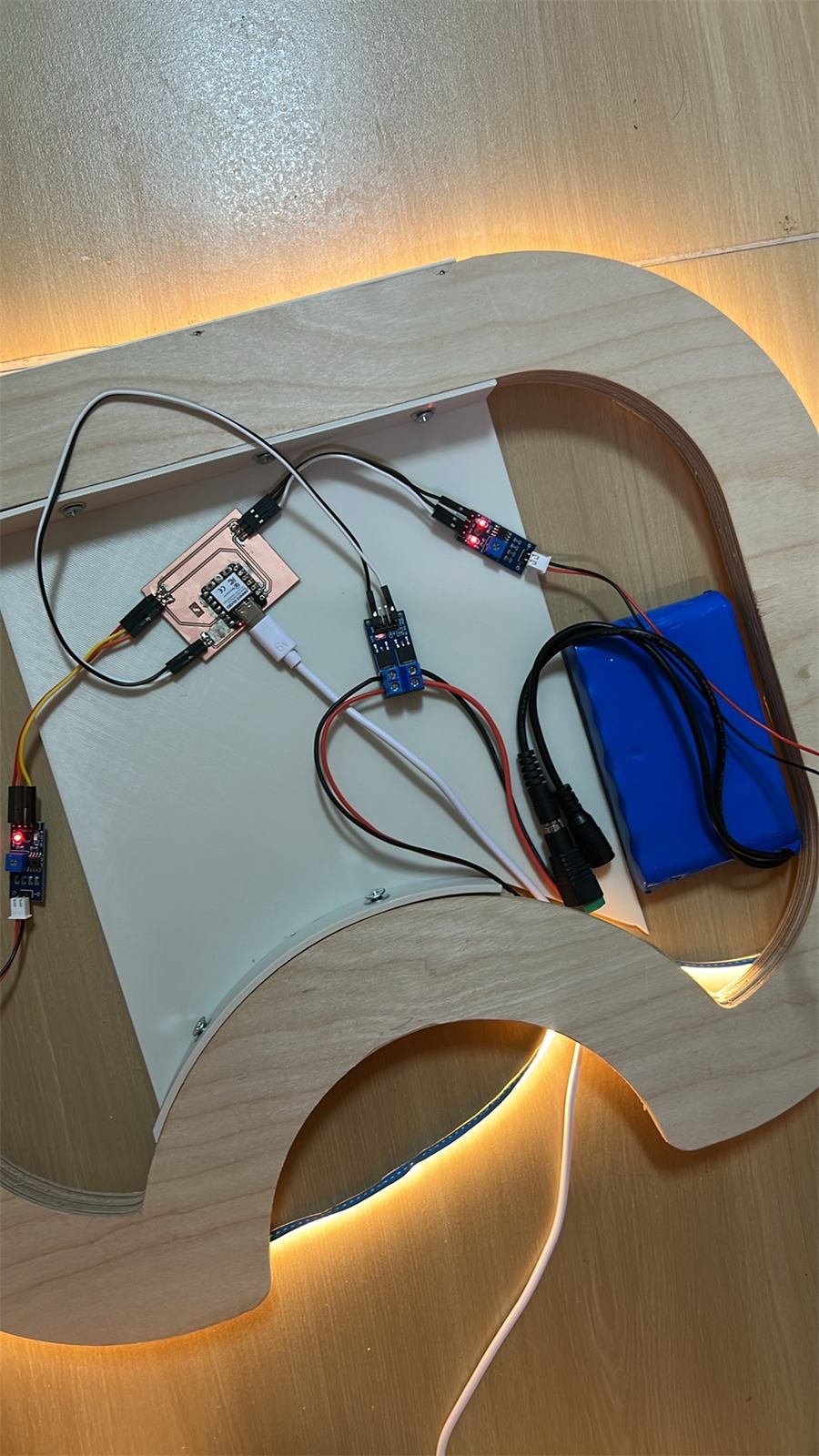 Electronics compartment initial positioning