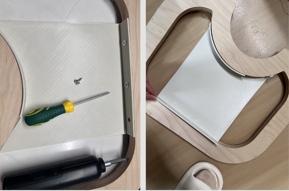 Electronics compartment self-tapping screws