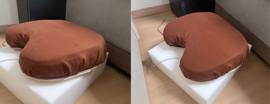 Final cushion with fabric cover