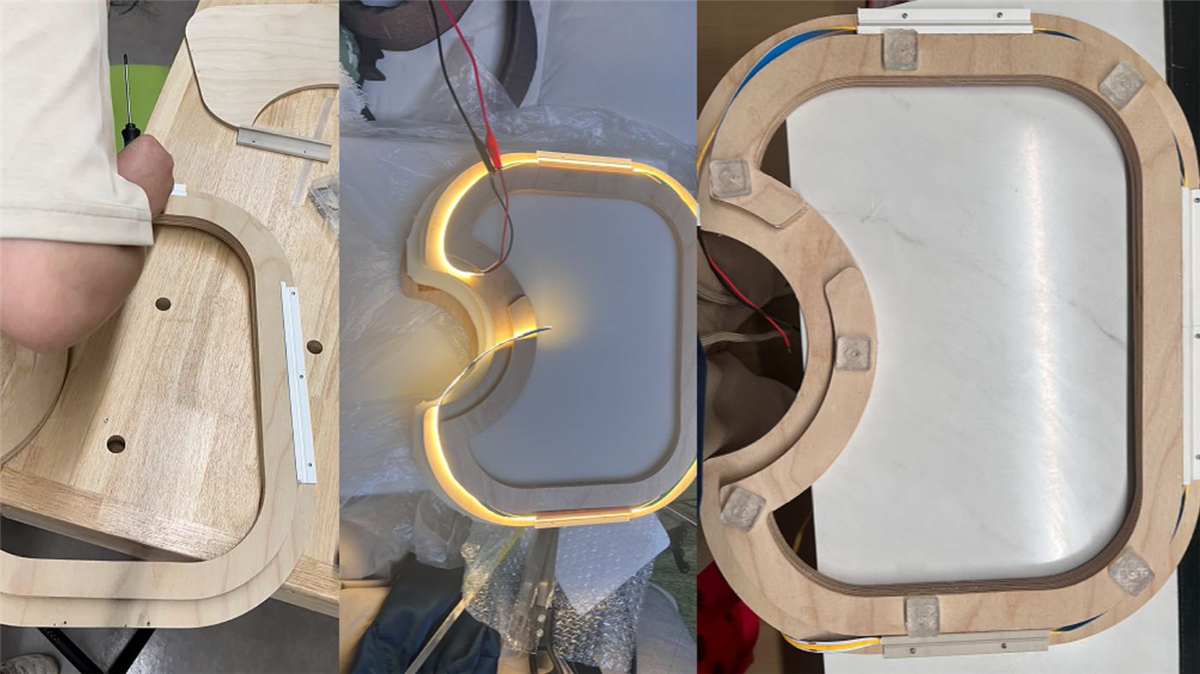 M2.5 screw fixing and light test