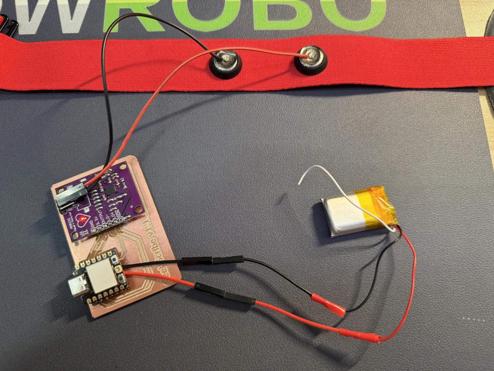 Early body-worn test of the Seebscribe electronics and strap electrodes