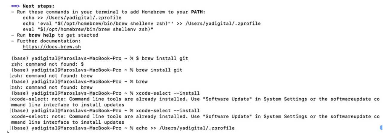Git installed on macOS