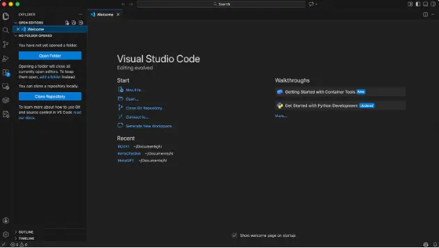 VS Code setup 
