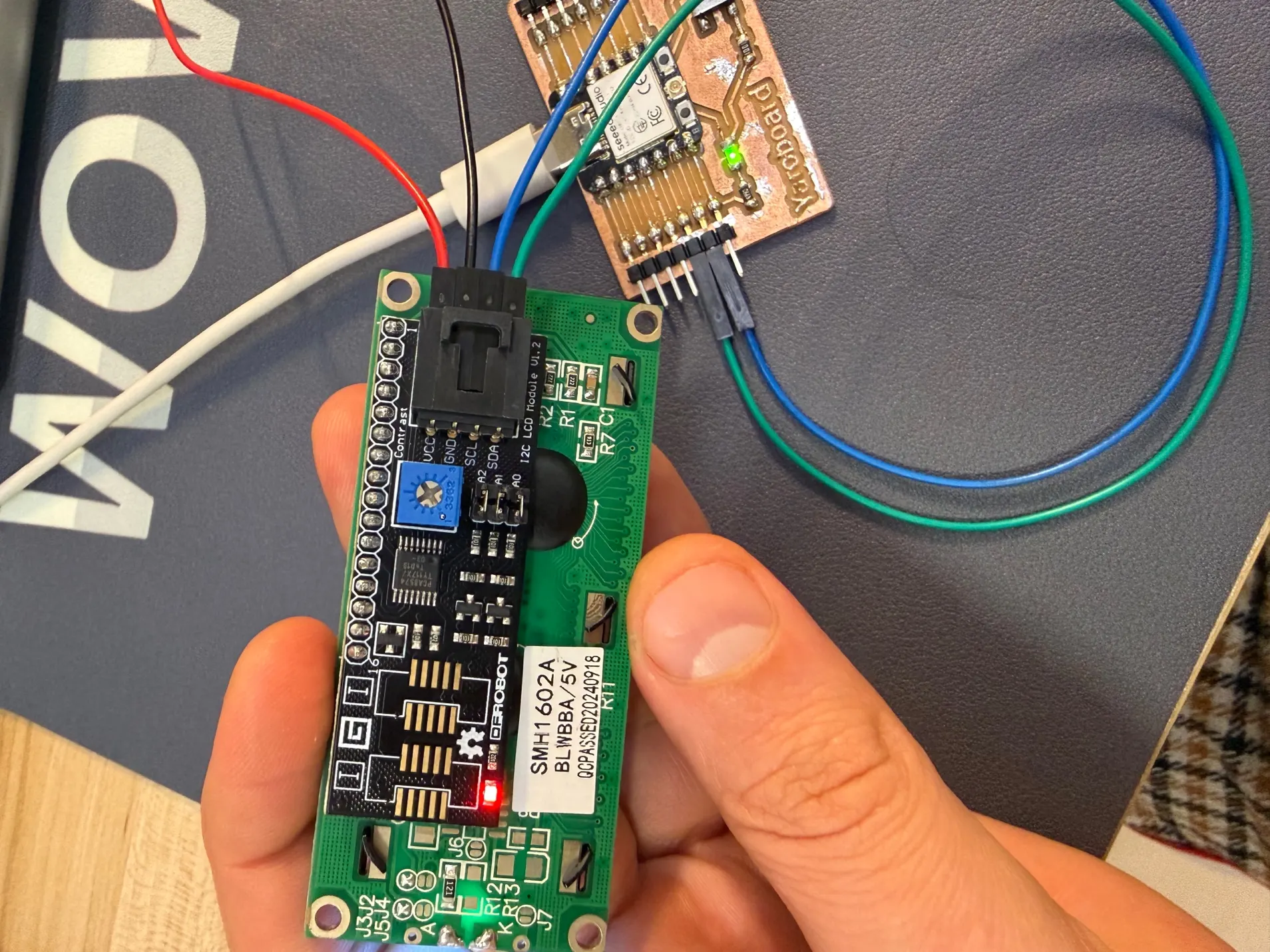 I2C display wiring photo 1