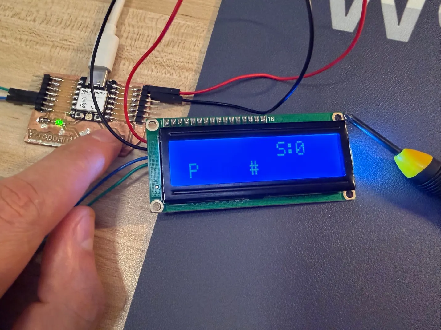 LCD game running on screen