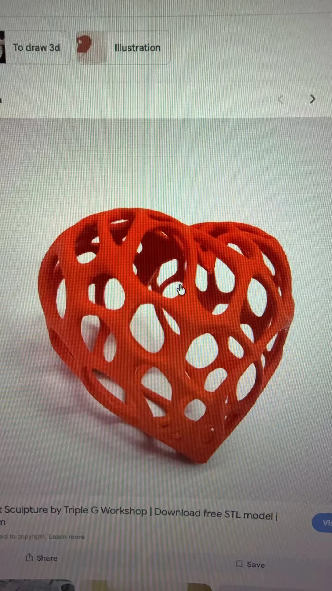 Sketch and early idea for a heart shape with organic holes