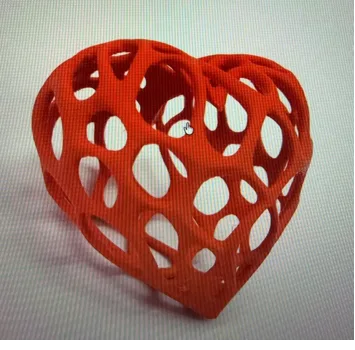 Fusion 360 design of the organic heart model