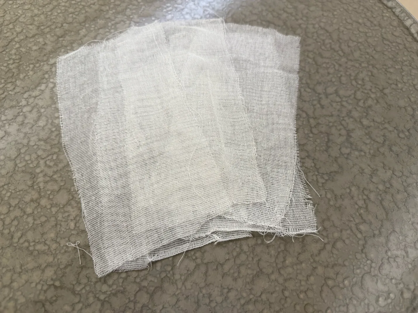 Medical patch material prepared for the fabric forming experiment