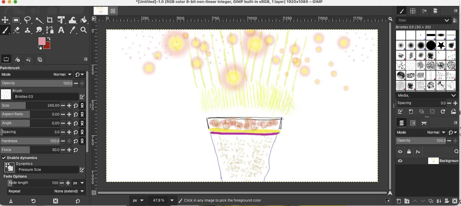 GIMP light effects example