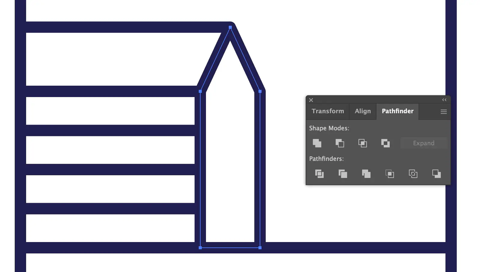 Illustrator tutorial - using pathfinder unite