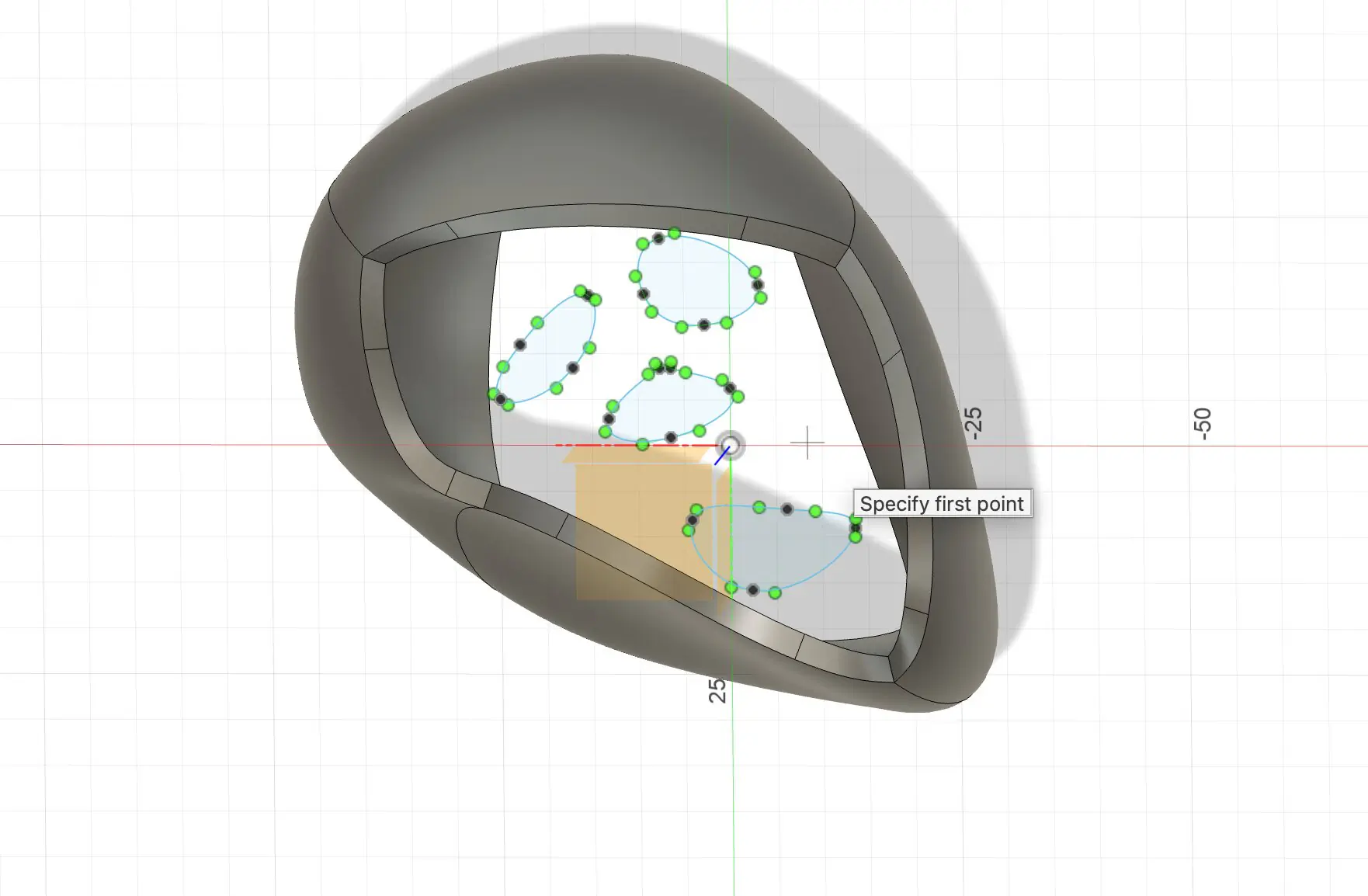 Attempt 1 - Extrude cutting