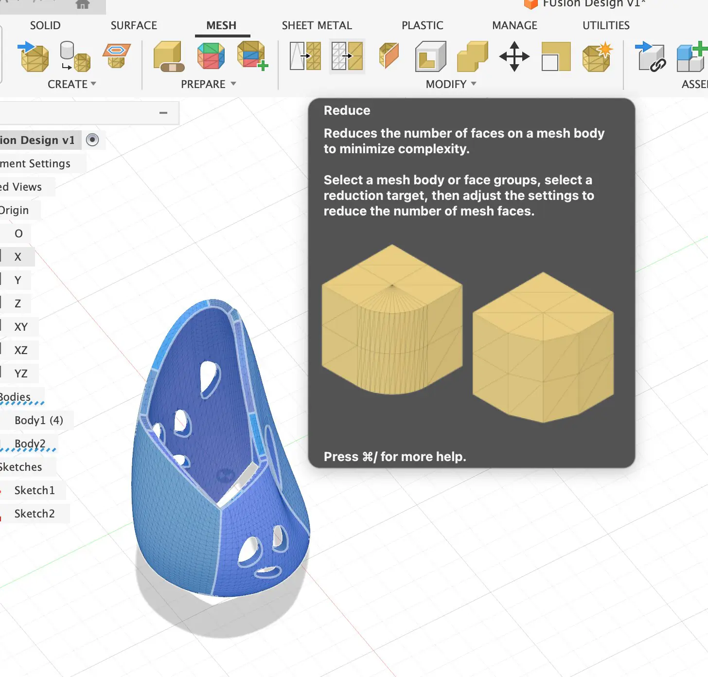 Attempt 1 - High polygon mesh