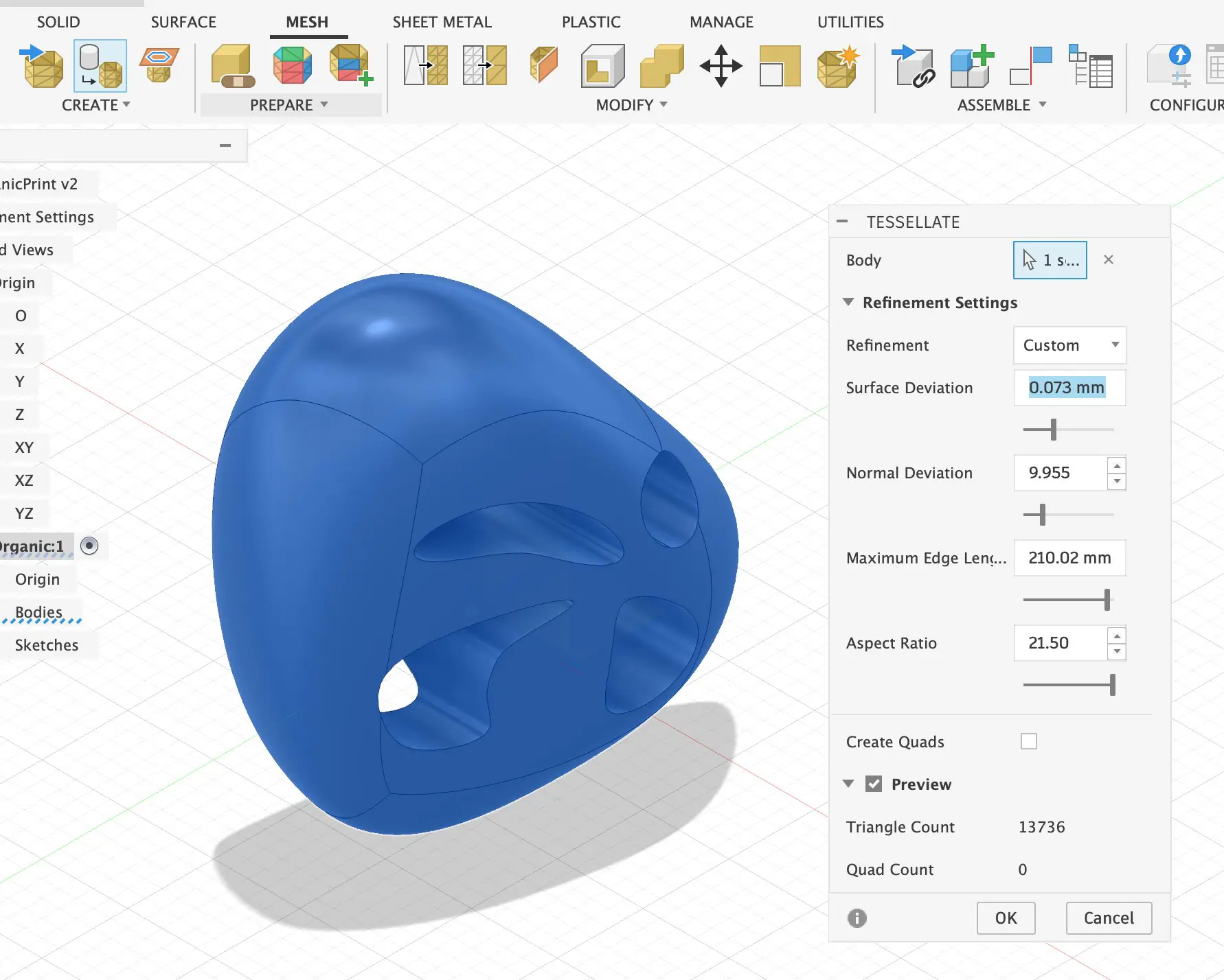 Attempt 2 - Converting to mesh