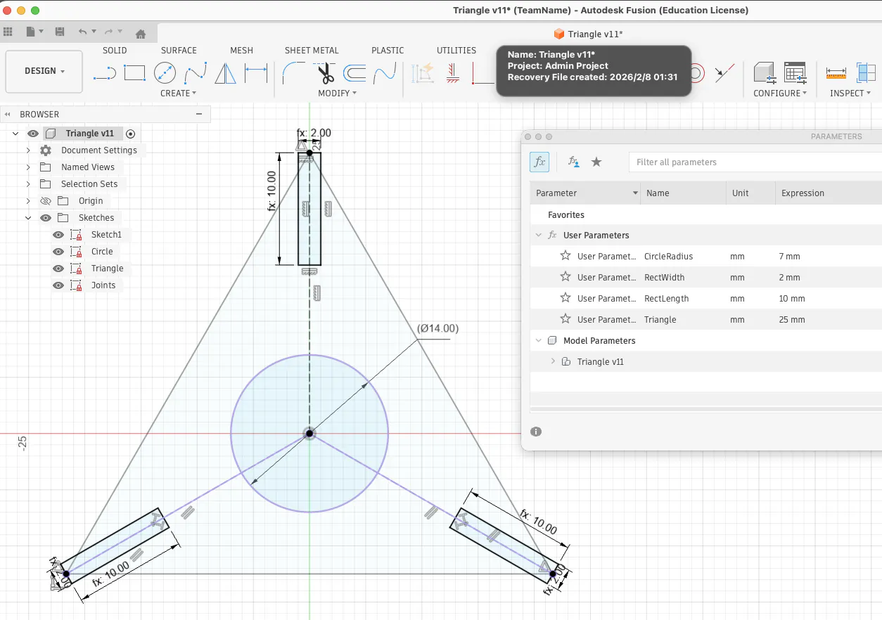 Revised joint geometry