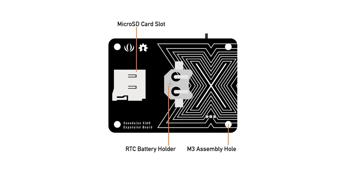 XIAO expansion board back view