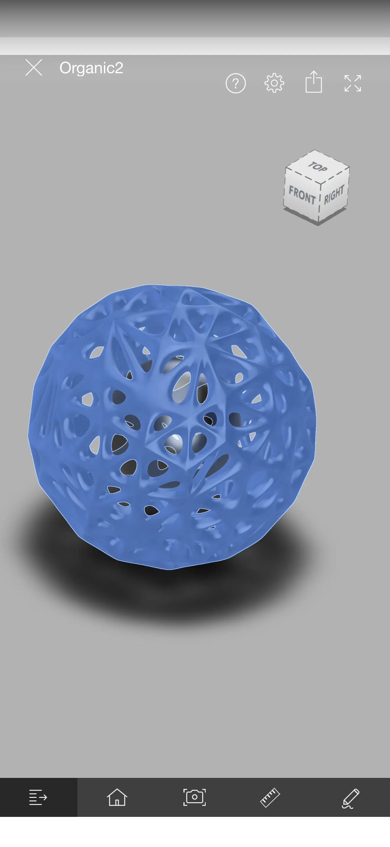 Organic ball CAD preview