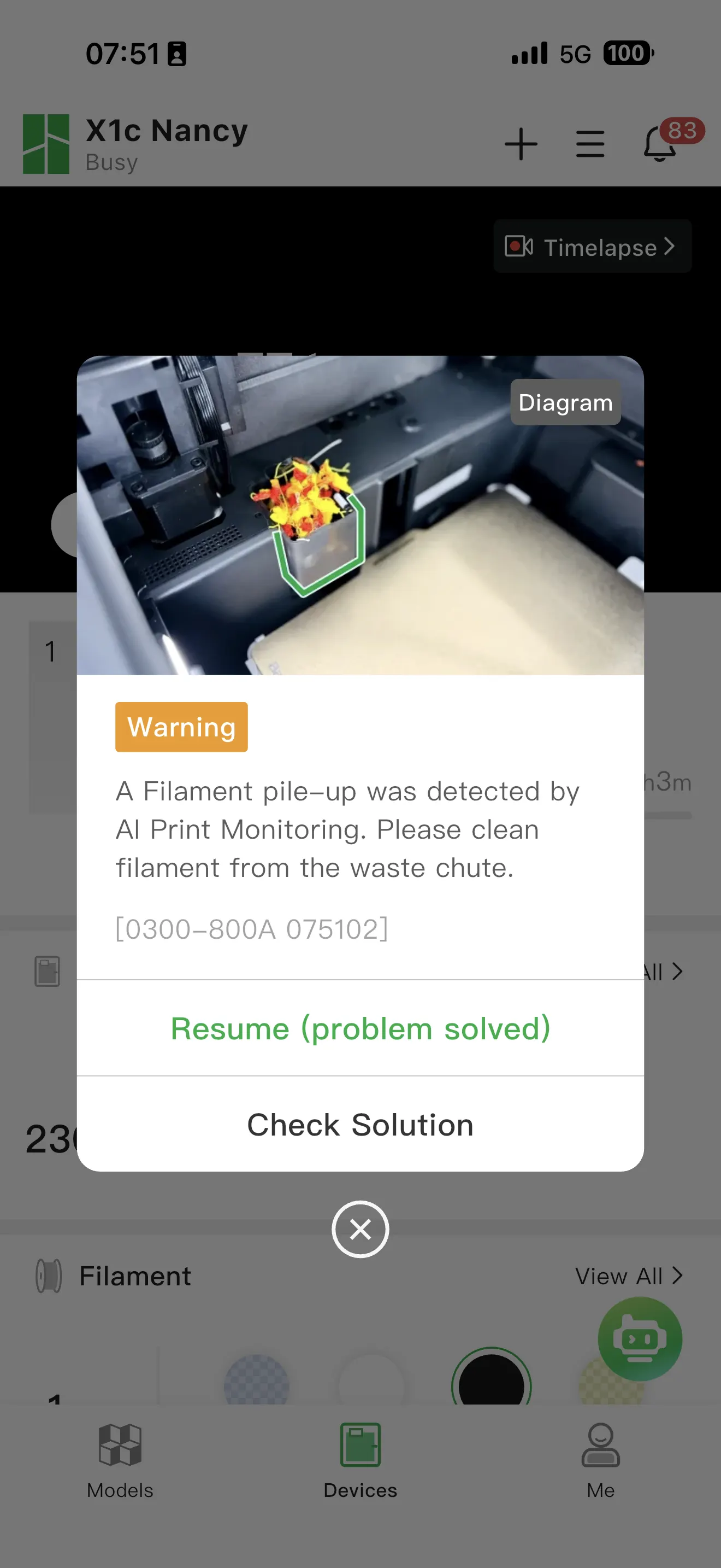 Slicer preview of model