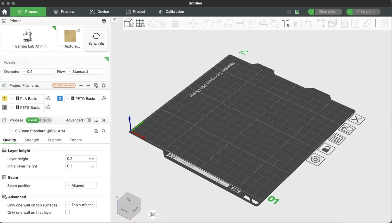 Bambu Studio interface overview