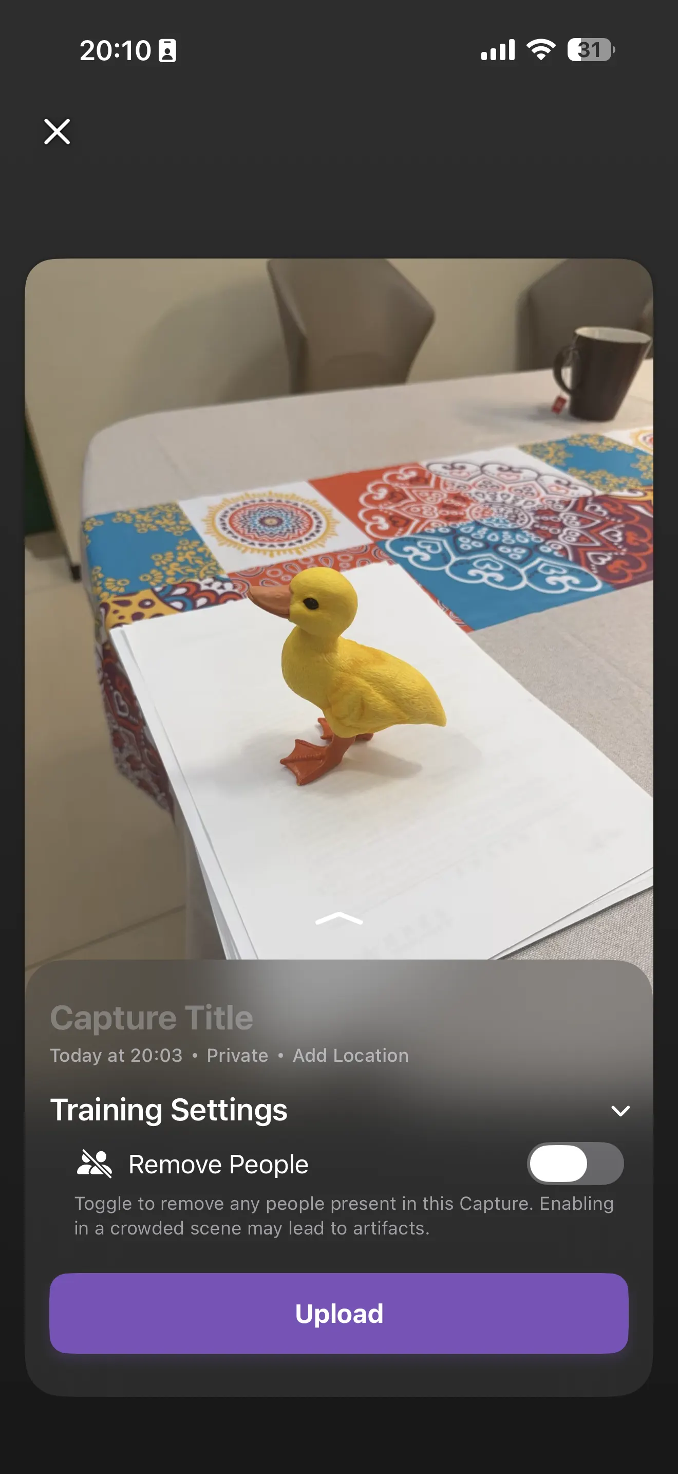 Luma 3D screenshot IMG_6164