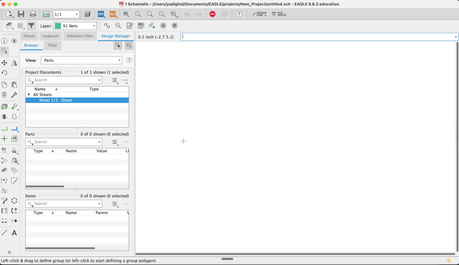 Autodesk Eagle interface
