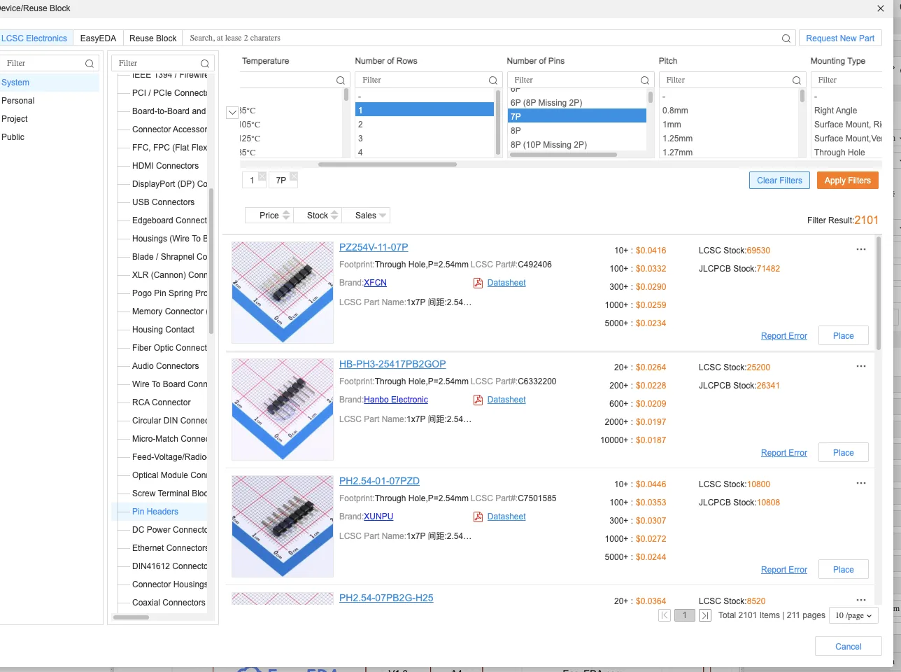 Choosing 2.54 millimeter package