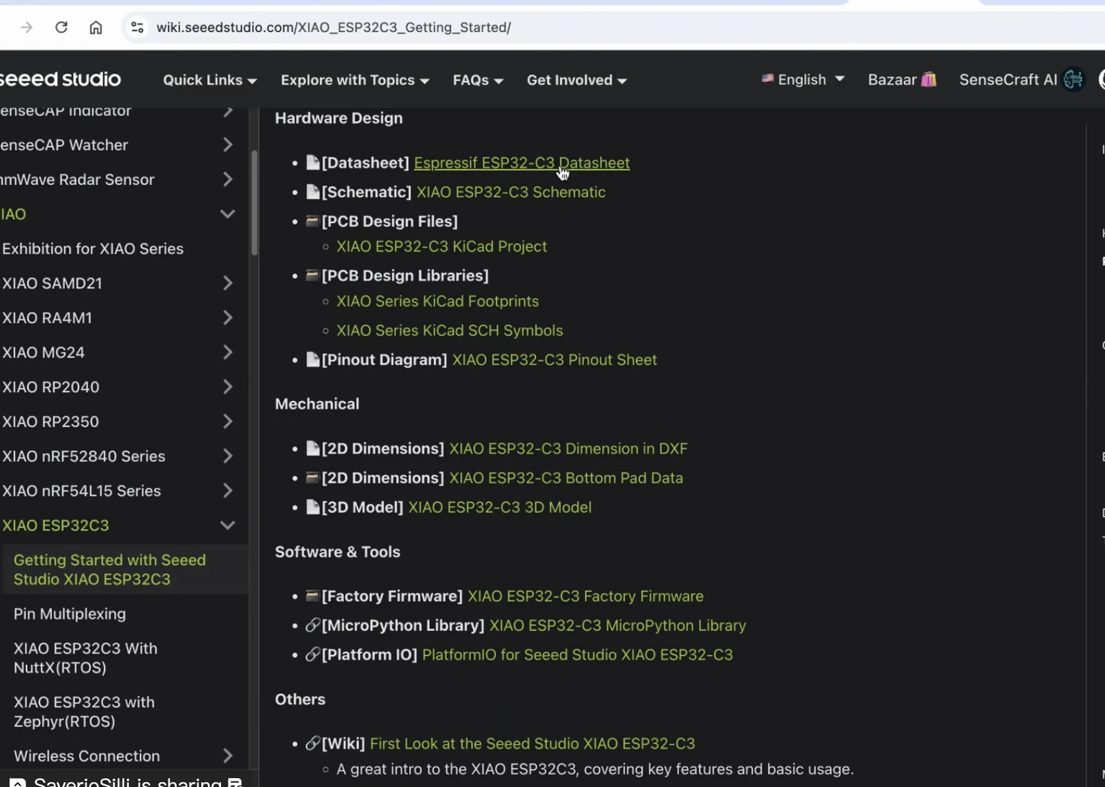Footprint details in the documentation