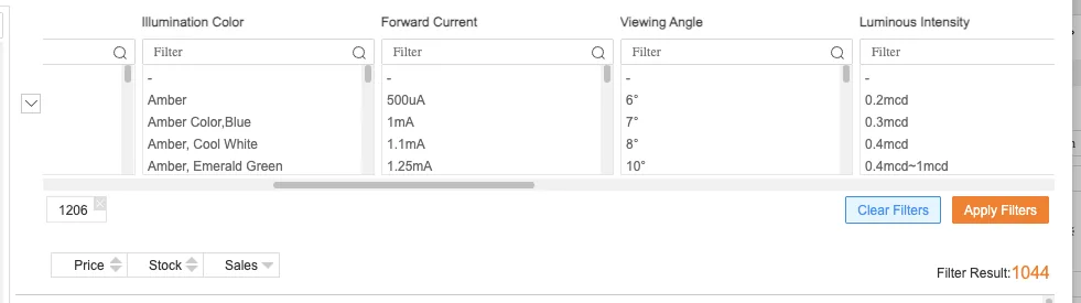 Selecting 1206 package