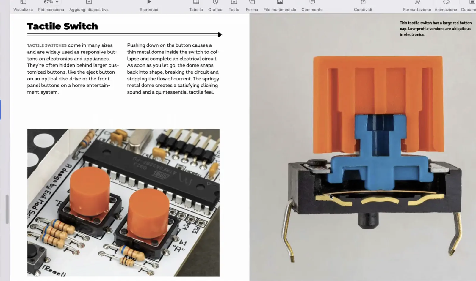 Pushbutton article reference
