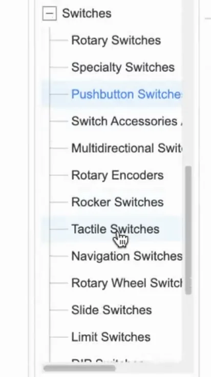 Pushbutton selection in EasyEDA