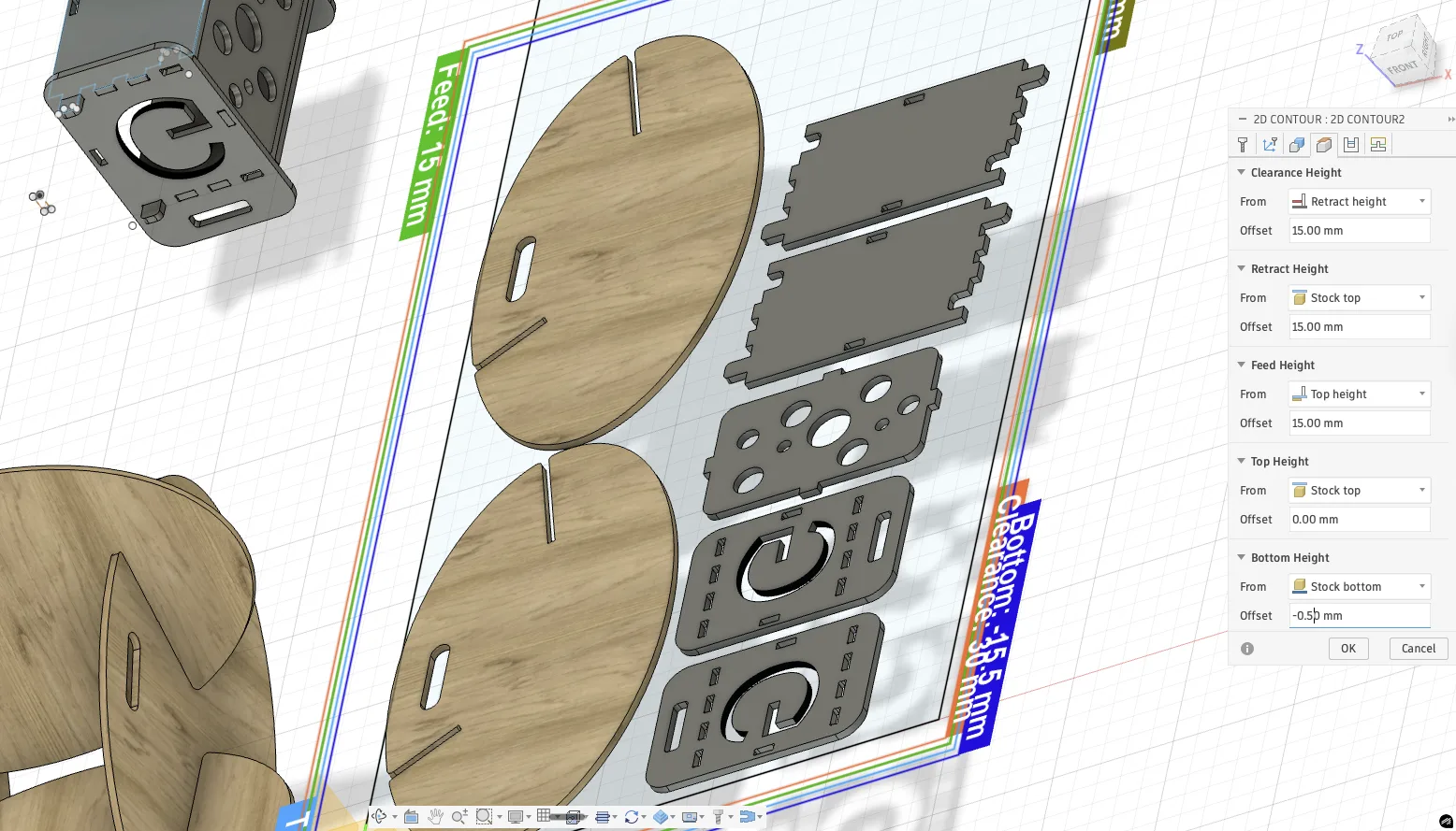 2D contour operation creation