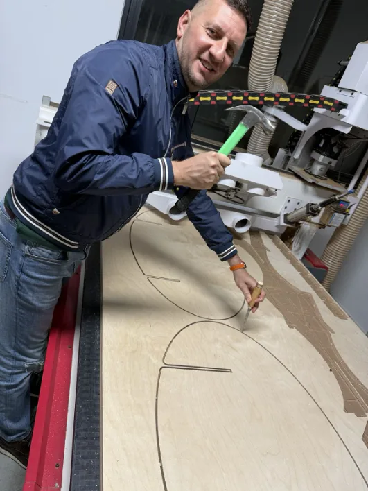 Removing the first large seat piece