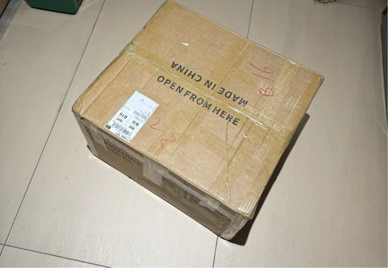 The desktop CNC router kit arrived in a package that was much bigger than expected