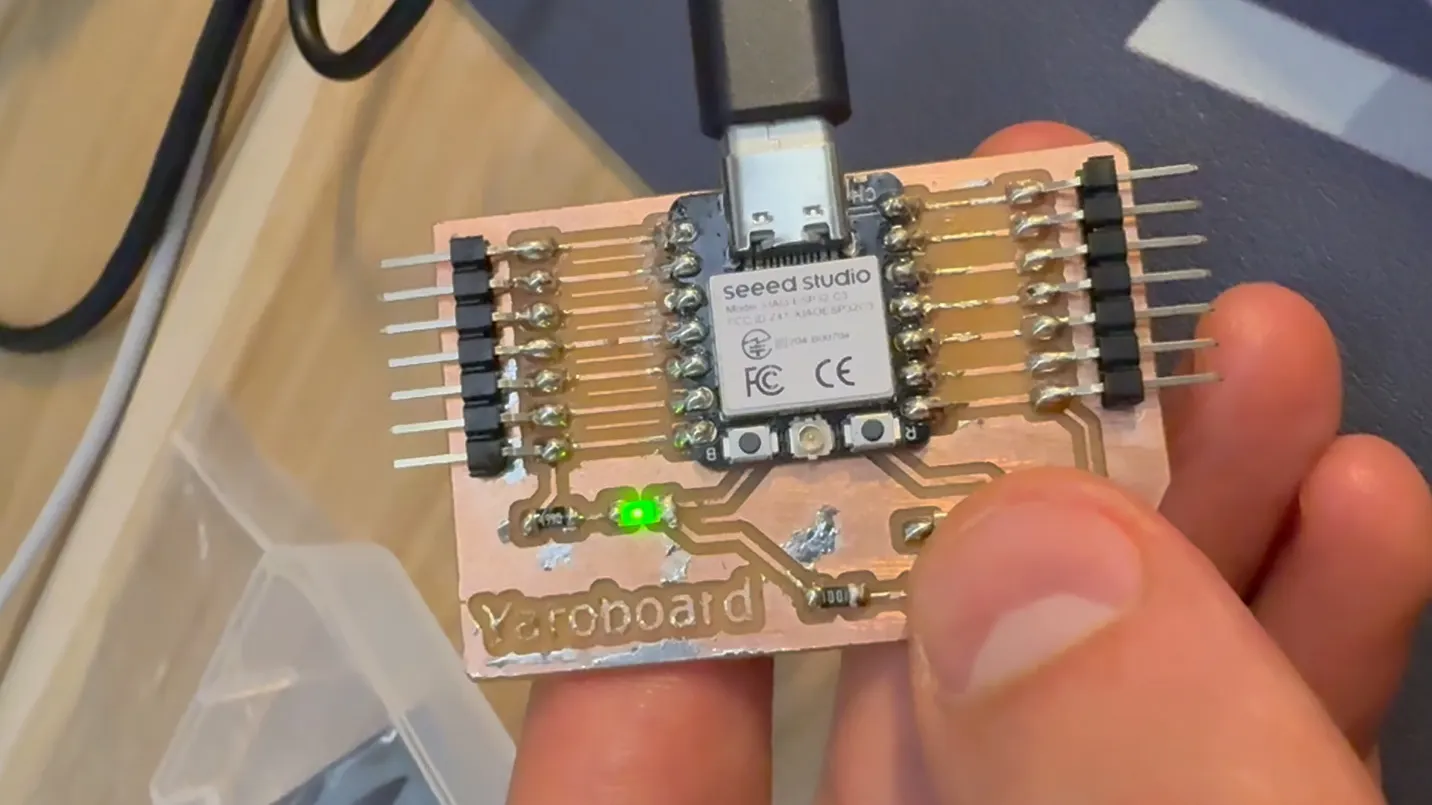 LED blink test on custom board
