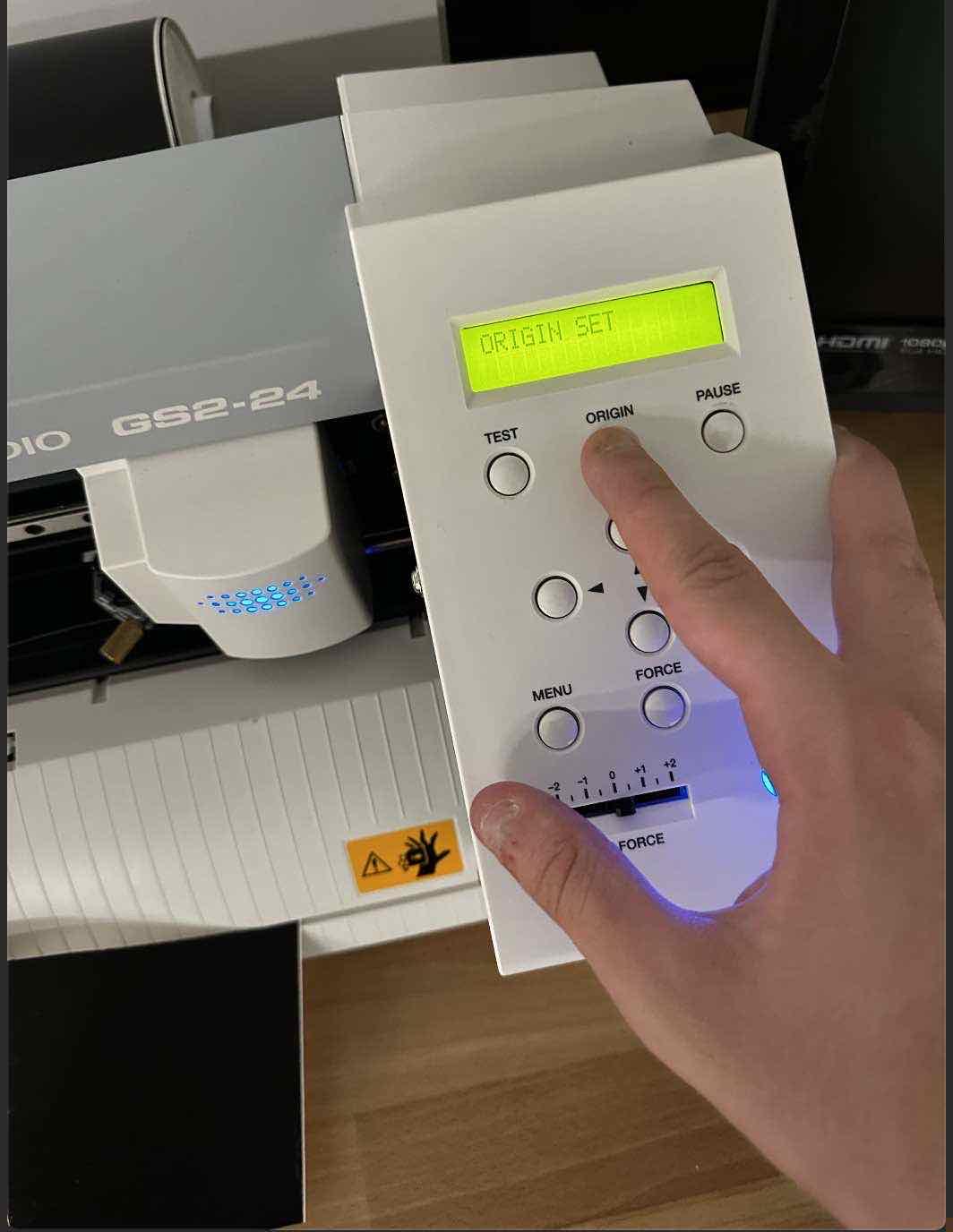 Origin set confirmation