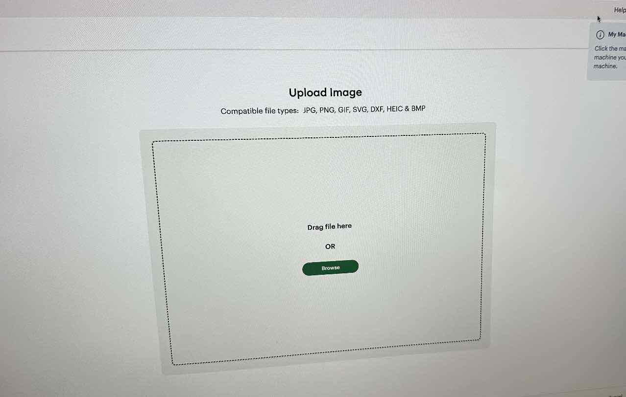 Upload screen