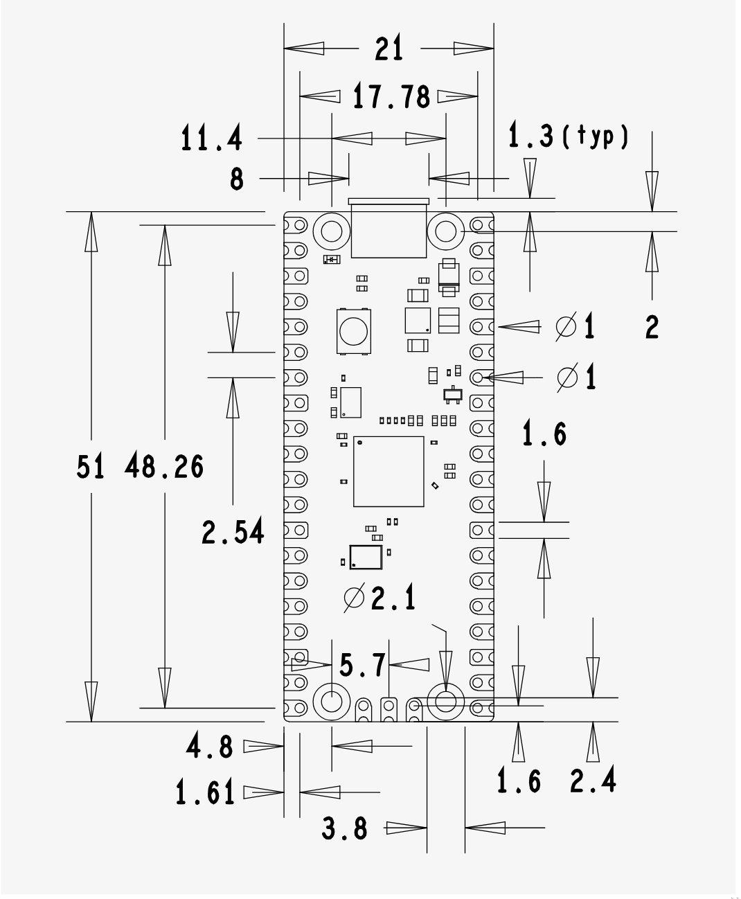 Physical Dimensions Diagram