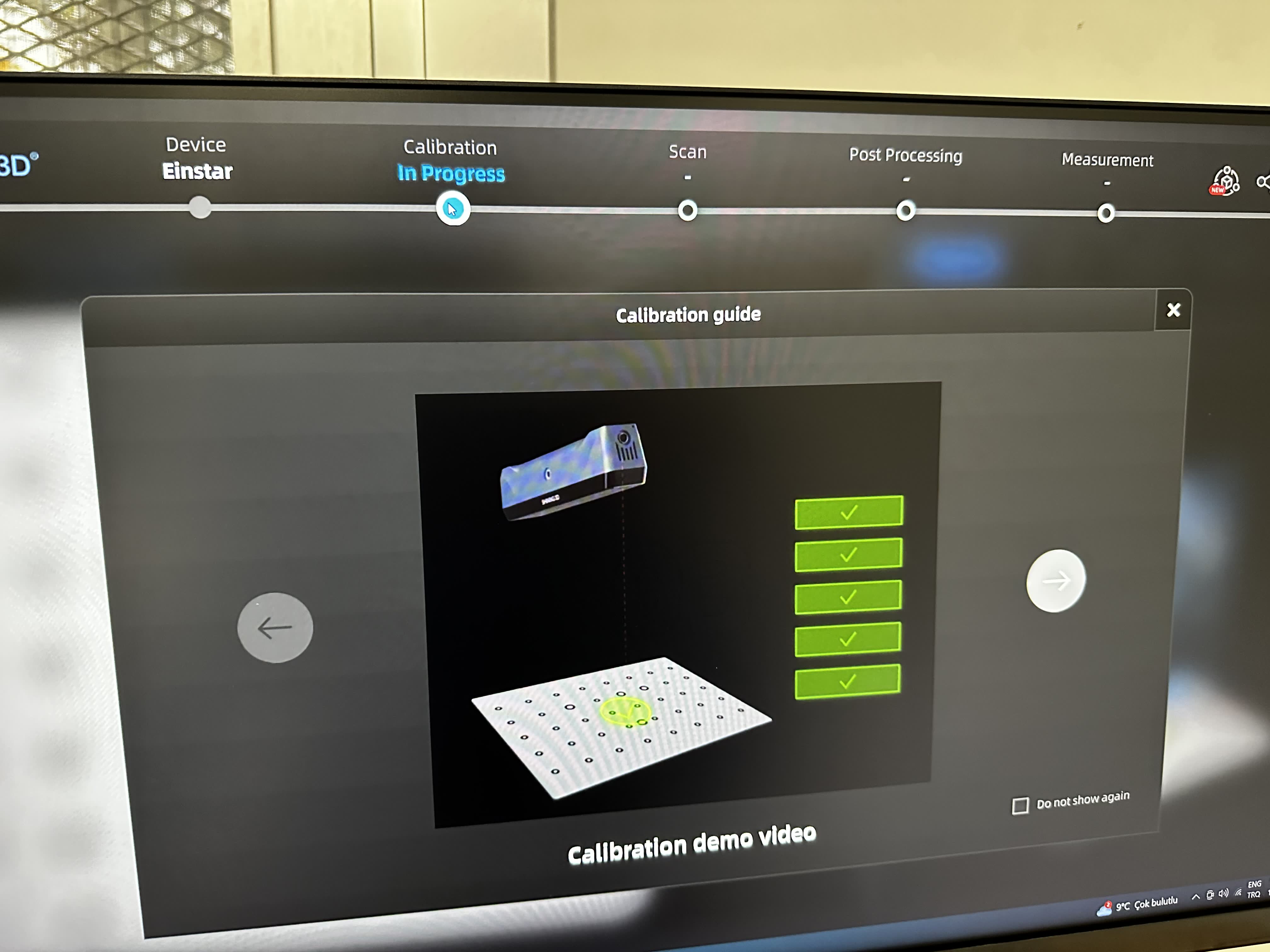Calibration guide – scanner and calibration board