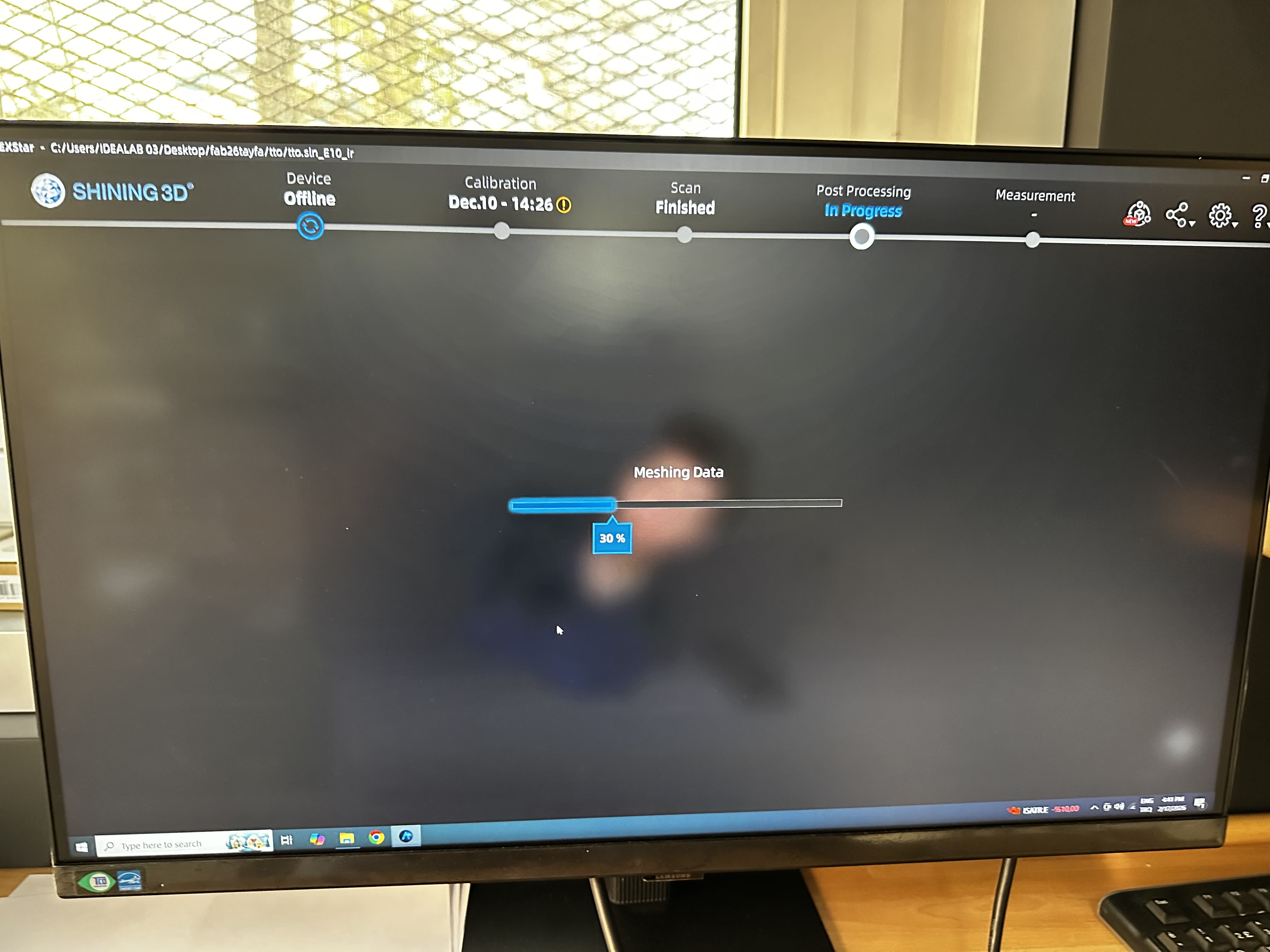 Post Processing – Meshing Data progress