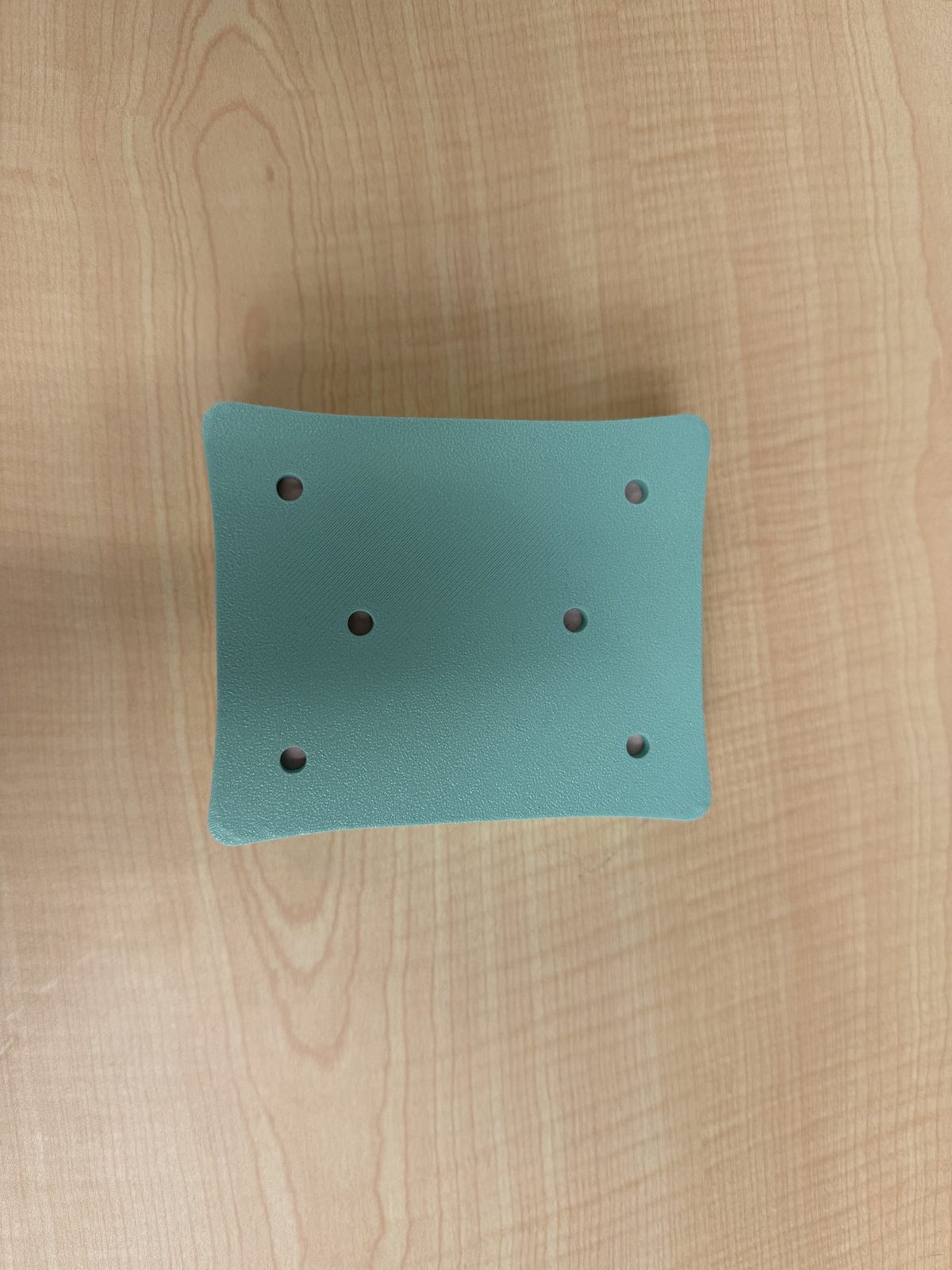 3D-printed fit check for the wooden enclosure shell before CNC milling