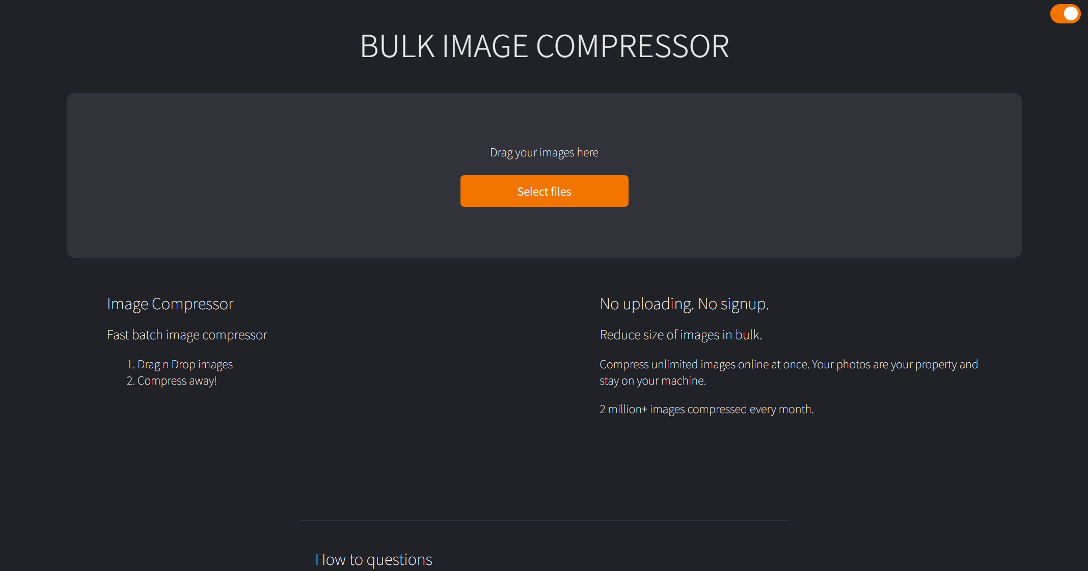 Image Compression Select Files