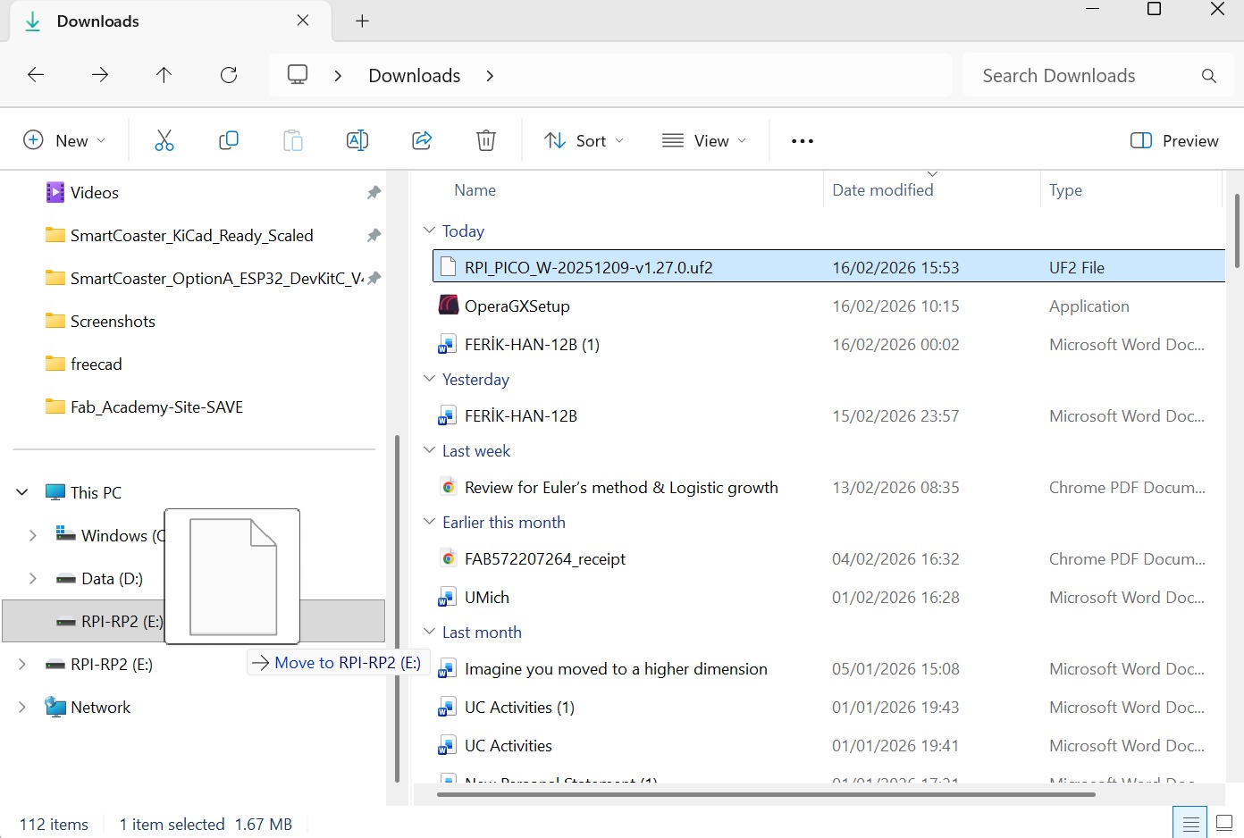 Pico W Drag MicroPython UF2 File