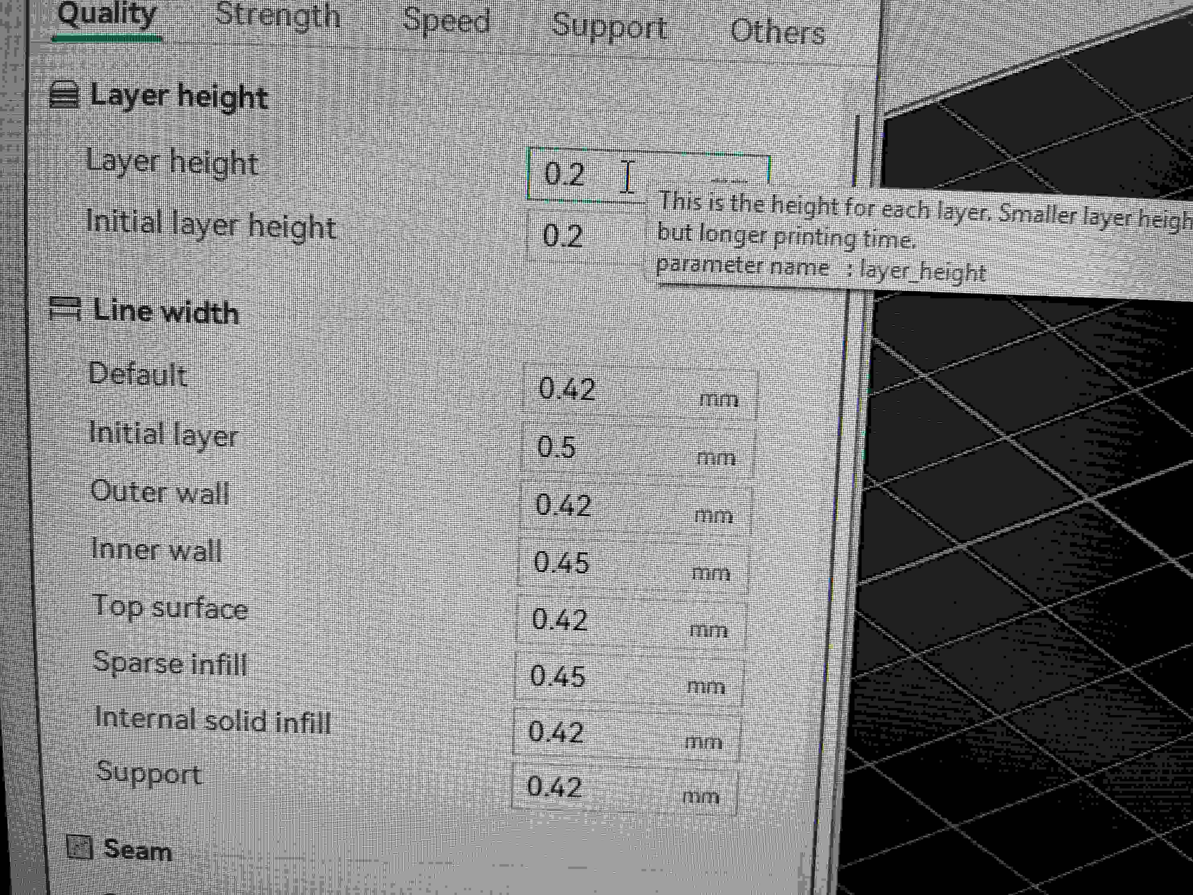 3D Layer Height
