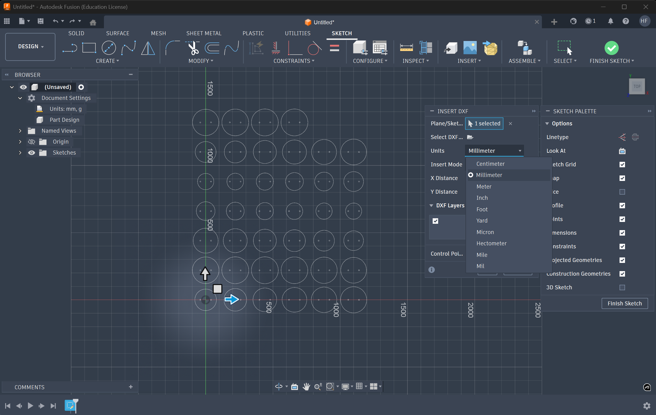 Insert Your DXF Metric