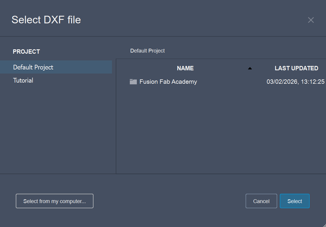 Select Slice From Project File