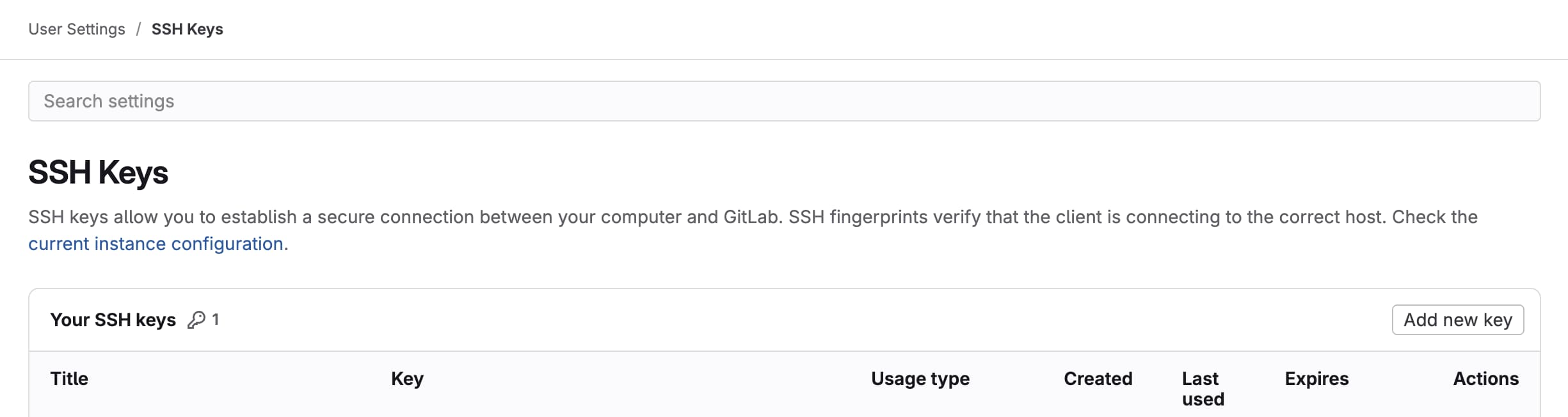 Adding SSH Key on GitLab