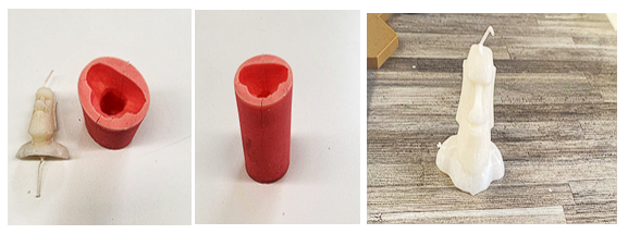 Silicone Mold and Final Candle