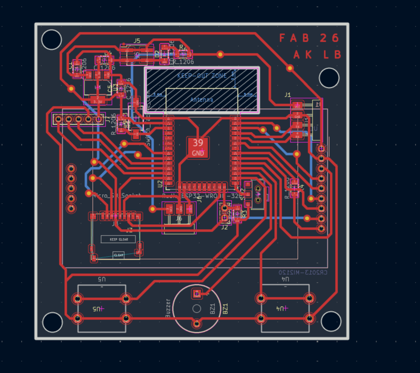 Main board schematic — ESP32 and display