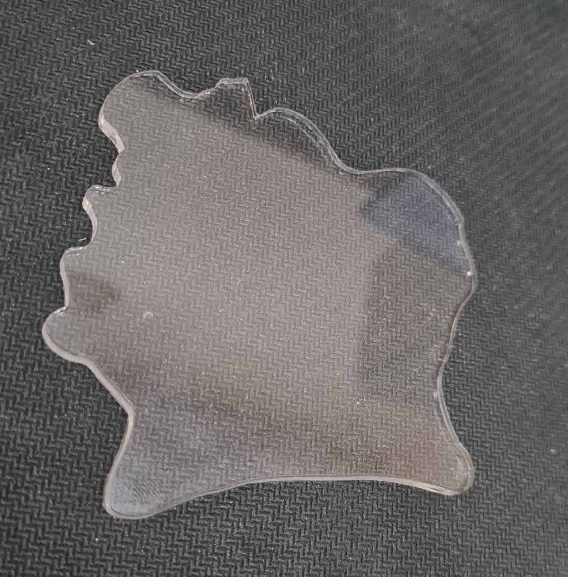 Finished laser-cut acrylic silhouette