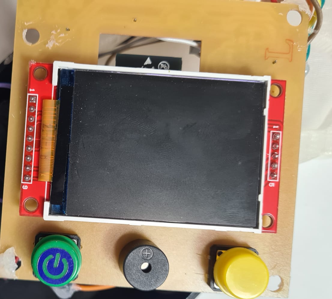 Power-on test of the assembled device